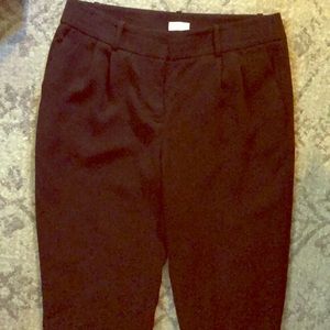 J crew black pleated work pants